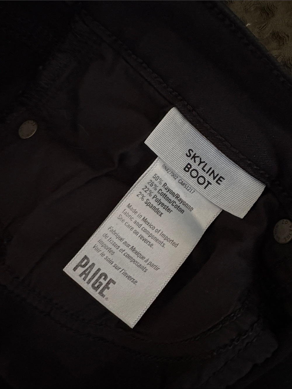 PAIGE Dark Black skyline Bootcut Jeans - Picture 4 of 5